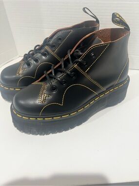 Dr. Martens Church Quad Platform Monkey Boots Women Size 7